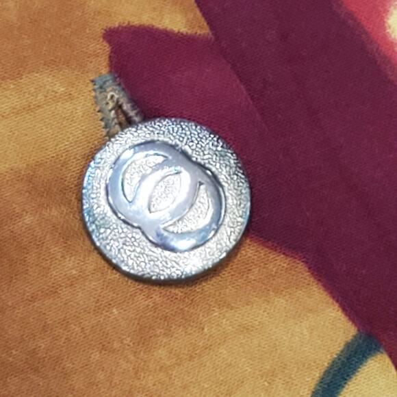 Elisabeth Williams Red Gold Green Fall Autumn Color Block Button Top Jacket Vtg - Picture 8 of 8